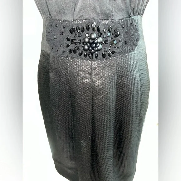 HP🎉BCBGMaxAzria Mock Black Dress - Picture 6 of 8